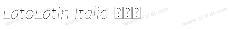 LatoLatin Italic字体转换